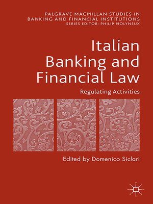 cover image of Italian Banking and Financial Law